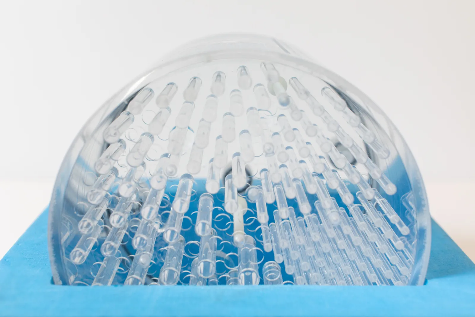 RadiologicalPhysicsAssociates-3011 Close-up of a clear acrylic PET image-quality phantom
